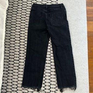 Hudson Black Denim Remi Straight Cropped Jeans